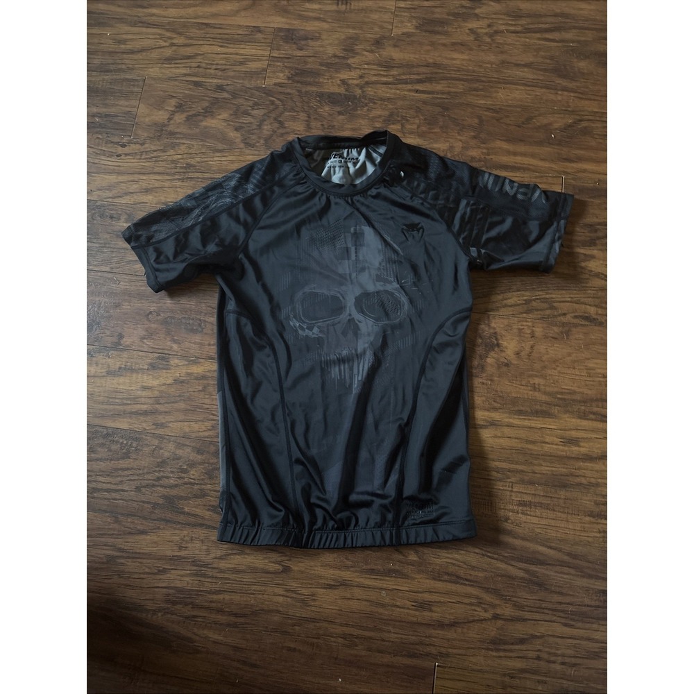 Venum Performance Rashguard Mens Small Kids XL black
